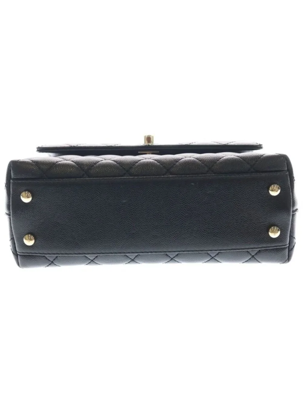 Chanel Coco Handle XS Quilted Caviar Leather 2-Way Hand Chain Shoulder Bag Gold